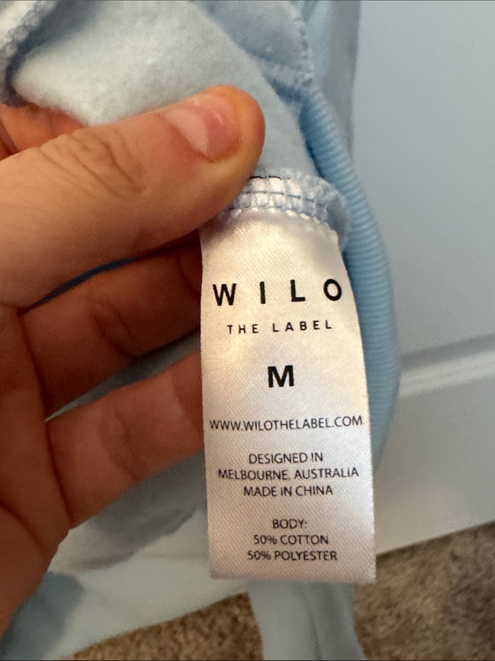 Wilo Wellness Club Light Blue Fleece Hoodie & Shorts Set Women's Size Medium - Picture 4 of 9